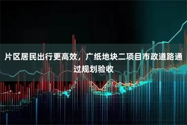 片区居民出行更高效,广纸地块二项目市政道路通过规划验收