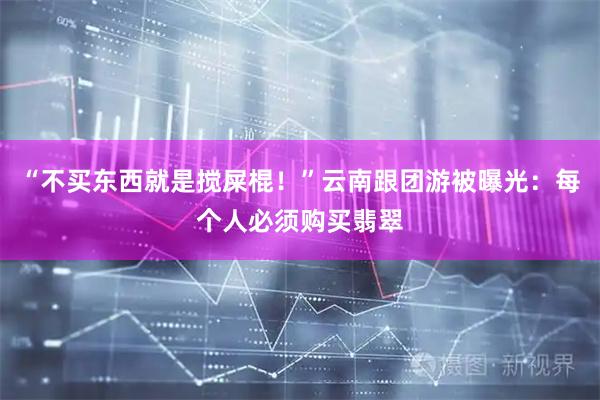 “不买东西就是搅屎棍！”云南跟团游被曝光：每个人必须购买翡翠